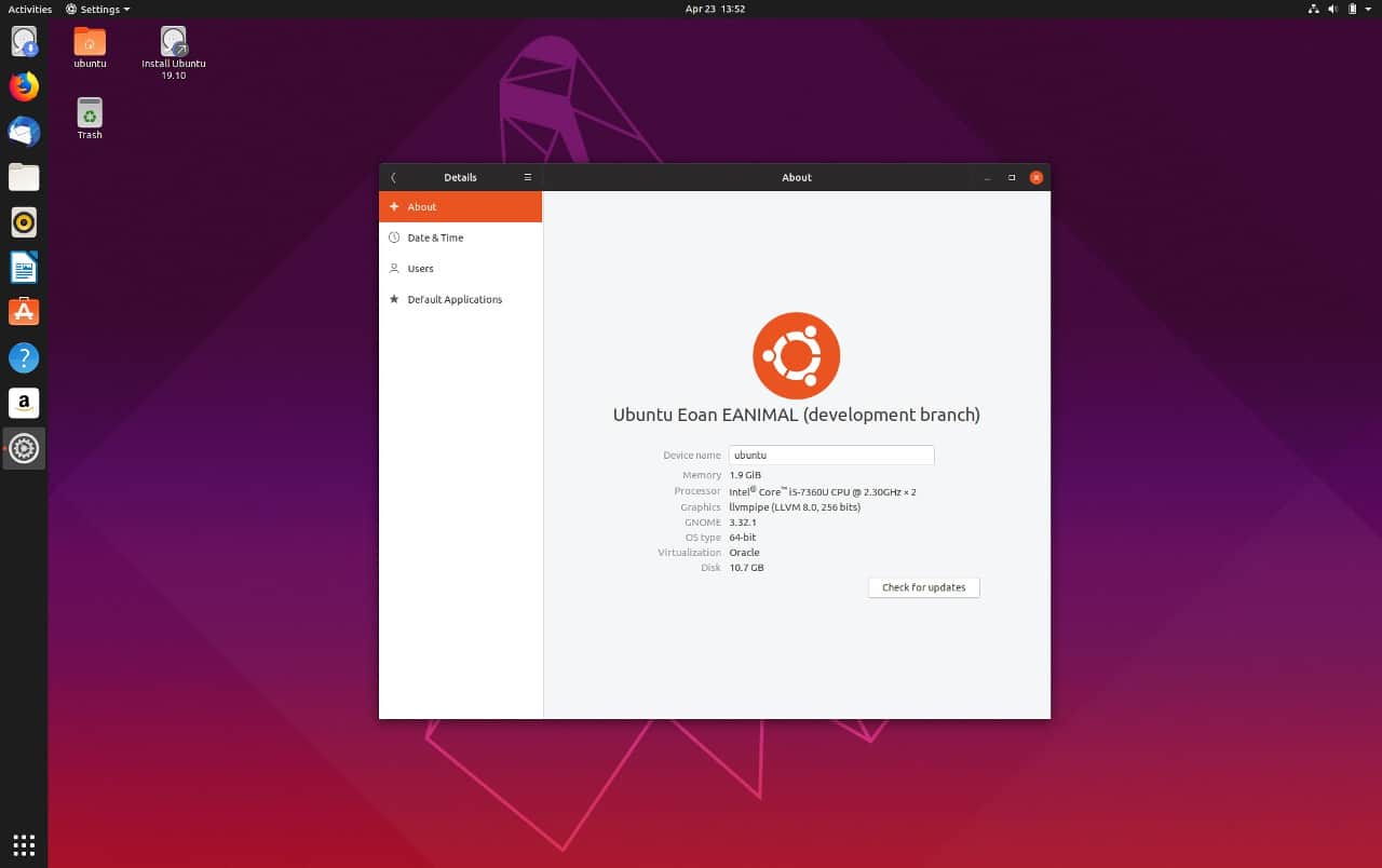 ubuntu 19.10