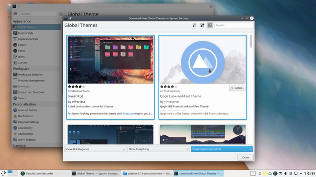 kde plasma 5.18 lts